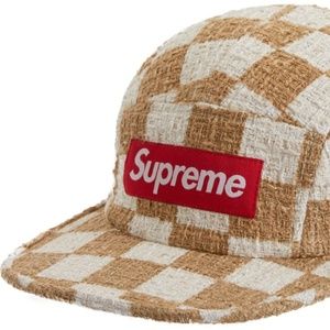 supreme checkerboard camp cap